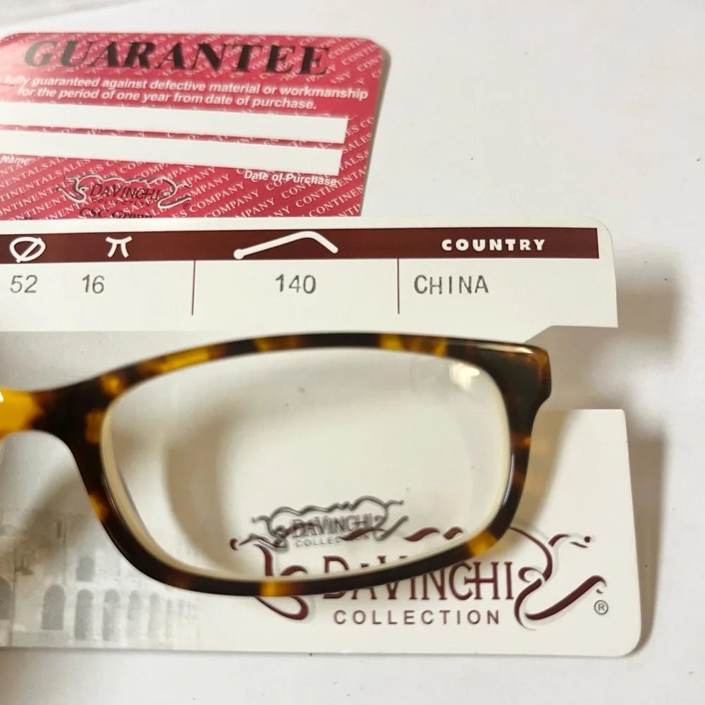 DaVinci Tortoise Shell Eyeglasses frames - non-prescription